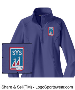 Sport-Tek Ladies Sport-Wick Stretch 1/2-Zip Pullover Design Zoom